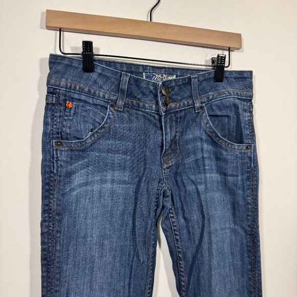 Hudson Women's Low Rise Flare Denim Jeans Sz 27 Y2K Dark Blue - Picture 2 of 6